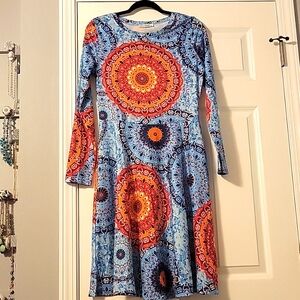MicroStar A-Line Print Dress